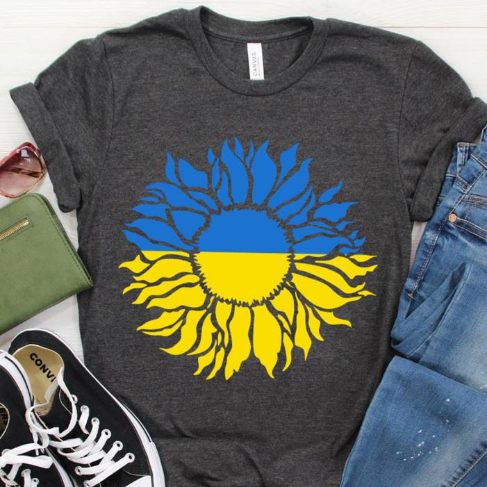 Sunflower Ukrainian Flag Pray For Peace Shirt