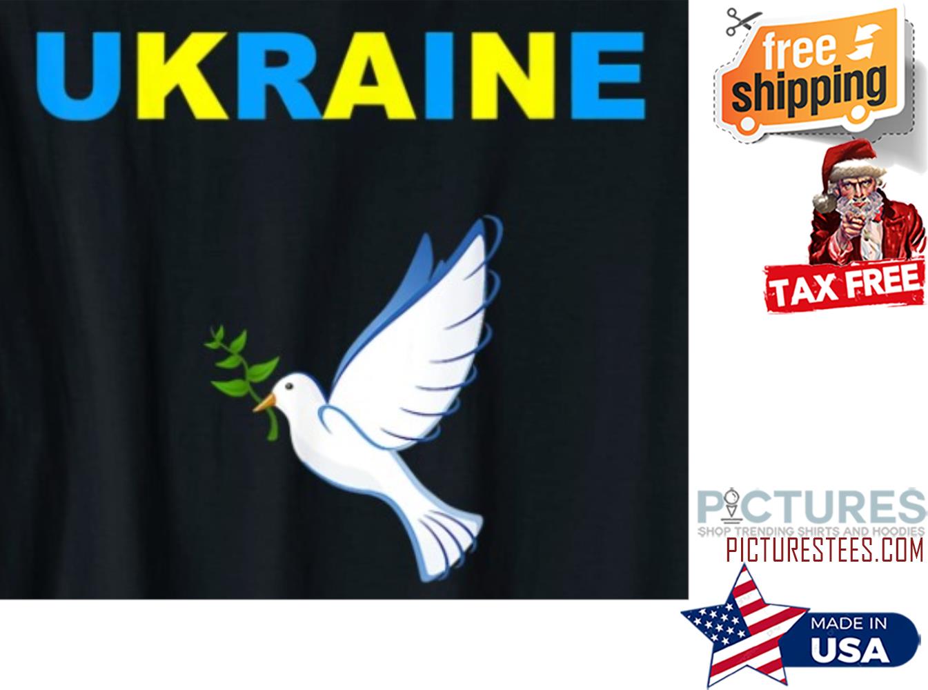 Ukraine While Dove Sign Of Peace Shirt