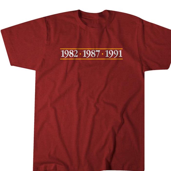 Washington football 1982 - 1987 - 1991 shirt