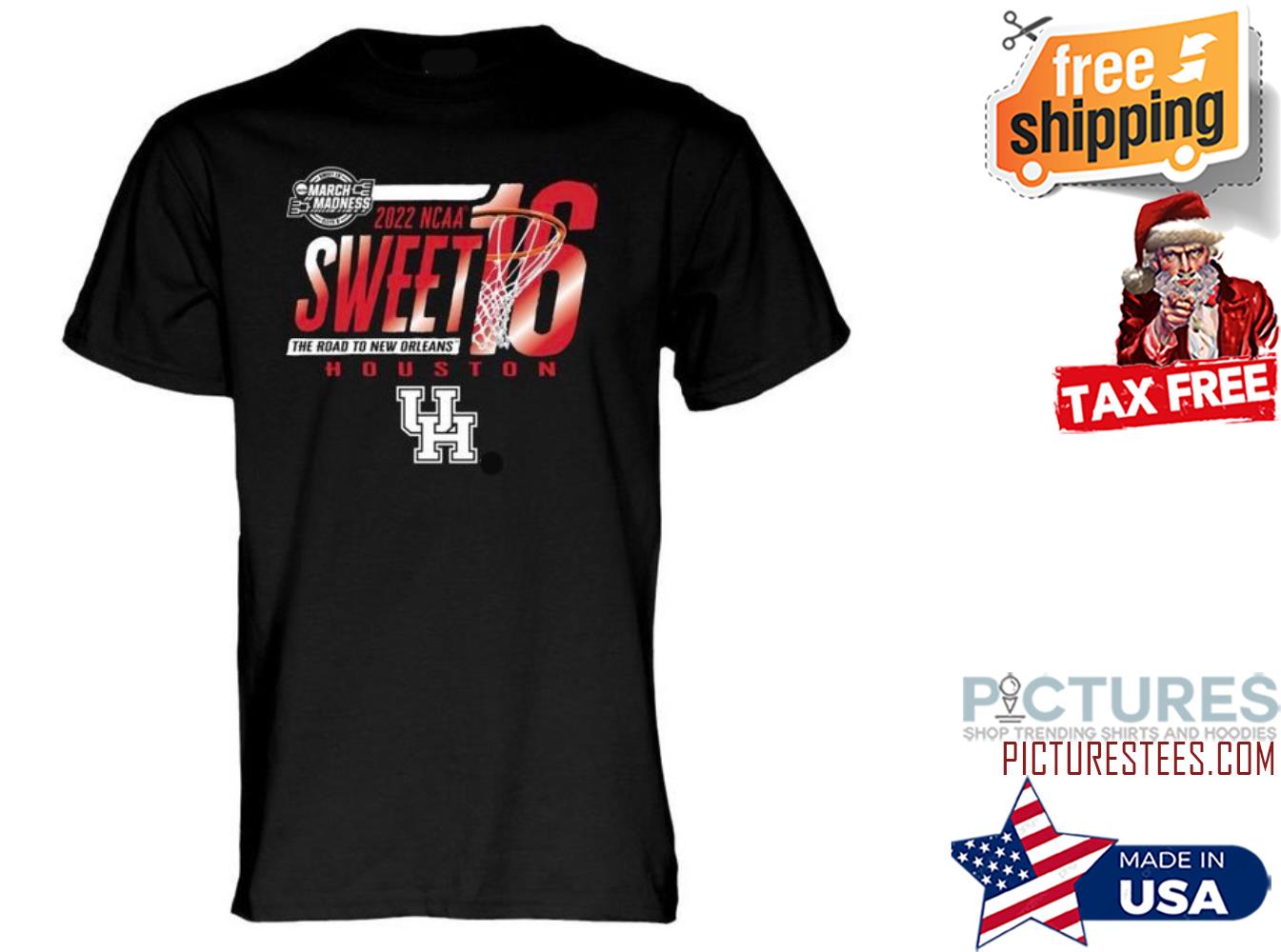 2022 NCAA Sweet 16 the road to new Orleans Houston shirt