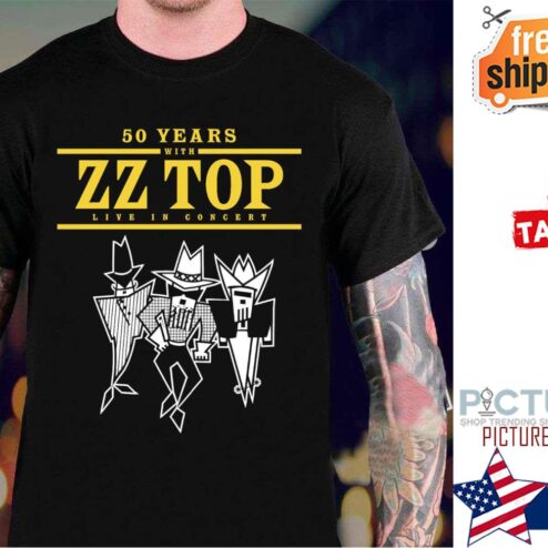 50 years with ZZ Top live in concert shirt