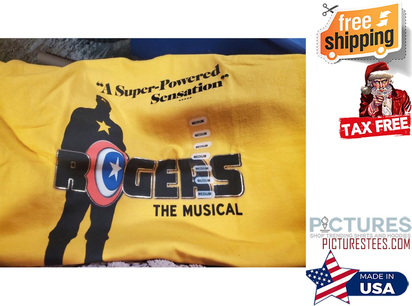 A super-powered Sensation Rogers the musical shirt