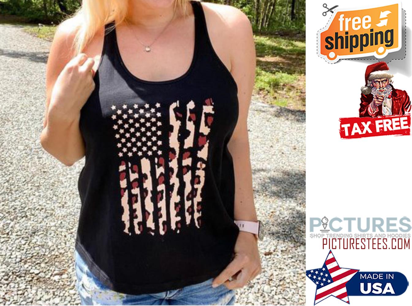 American flag Leopard vintage shirt