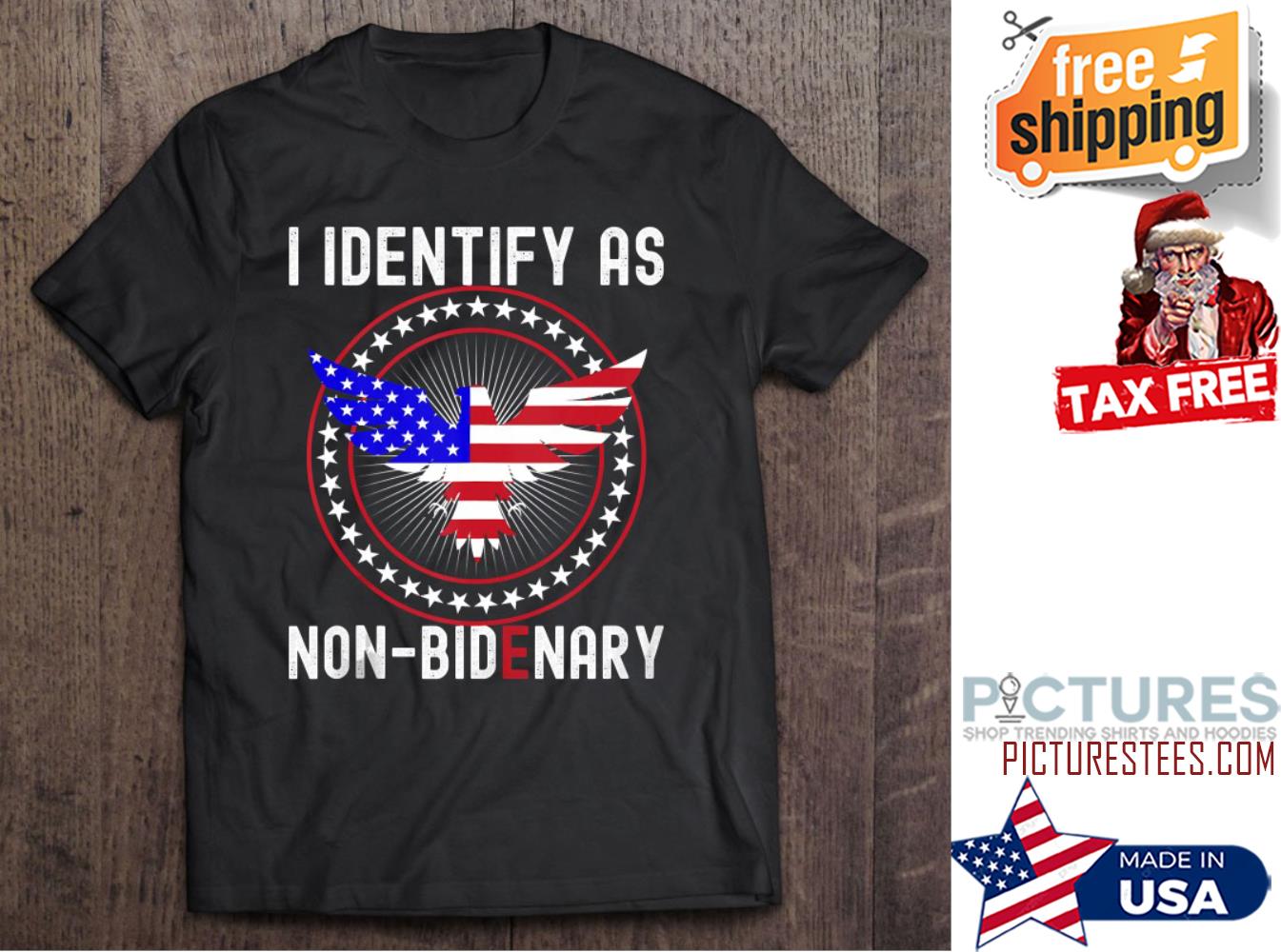 American Flag Patriots I Identify As Non-Bidenary shirt