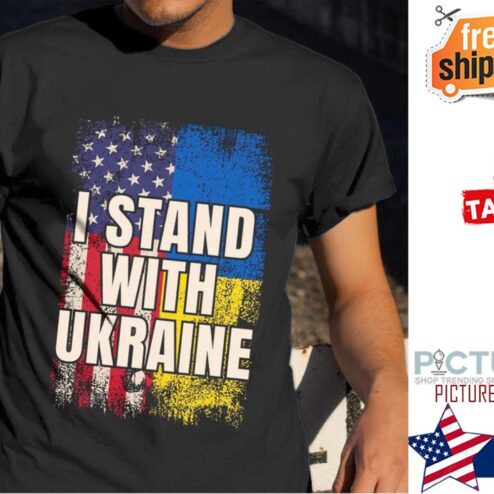 American Flag Stop the war I stand with Ukraine vintage shirt