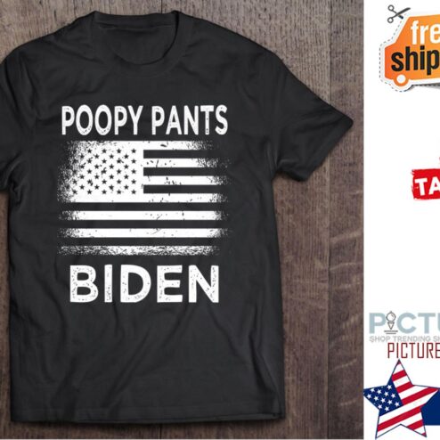 Anti Joe Biden Poopy Pants Us American Flag shirt