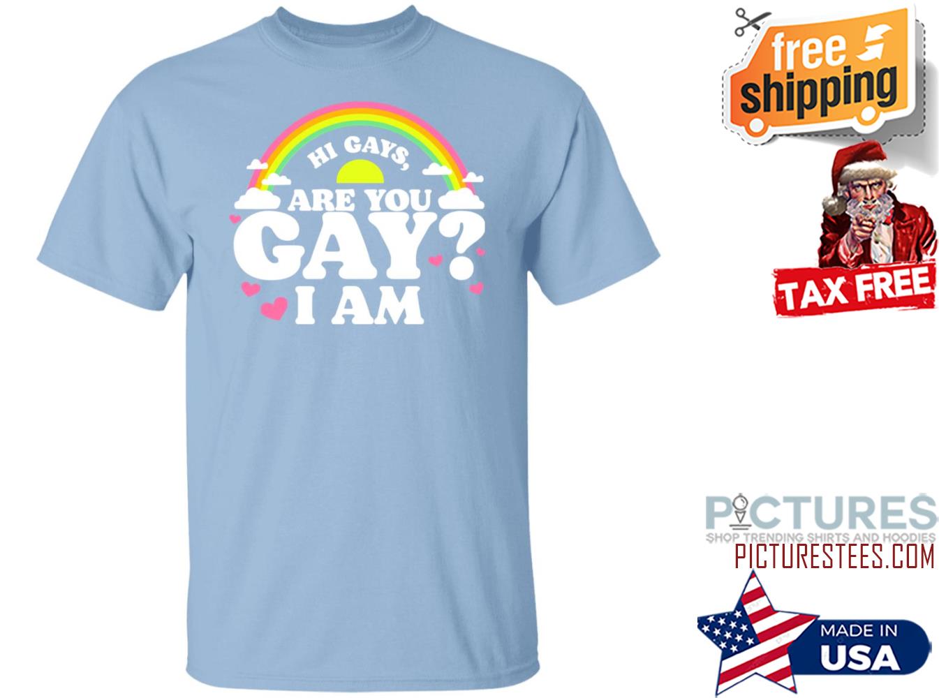 Are You Gay Tee Hi Gays Are You Gay I Am LGBT Shirt