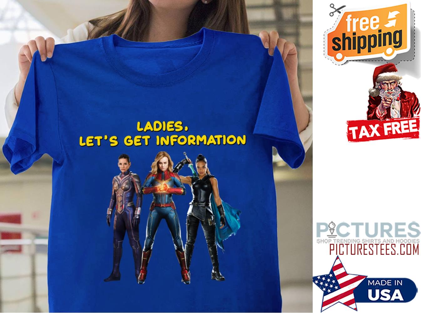 Avenger ladies let's get information shirt
