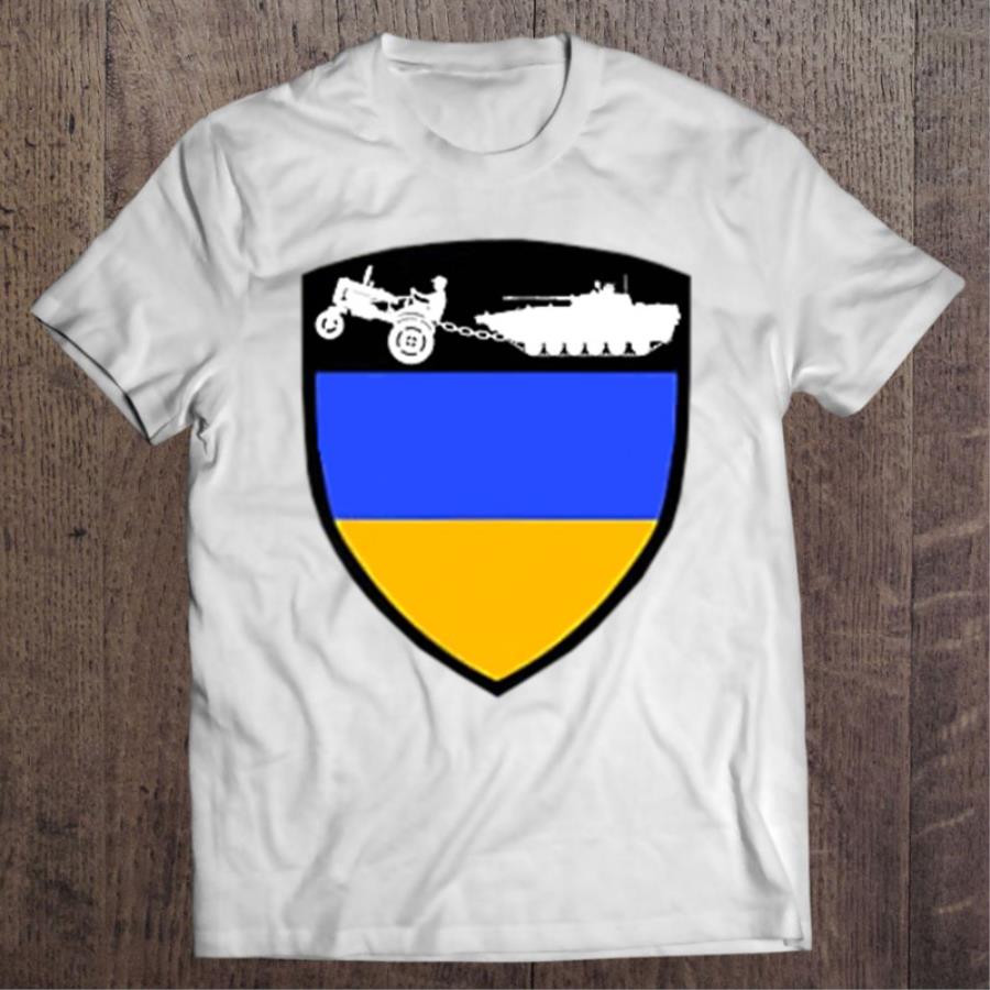 Awesome Ukraine Farmer Tractor Towing Tank shirt