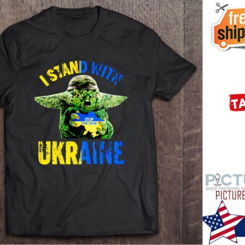 Baby Yoda Stop The War I Stand With Ukraine shirt