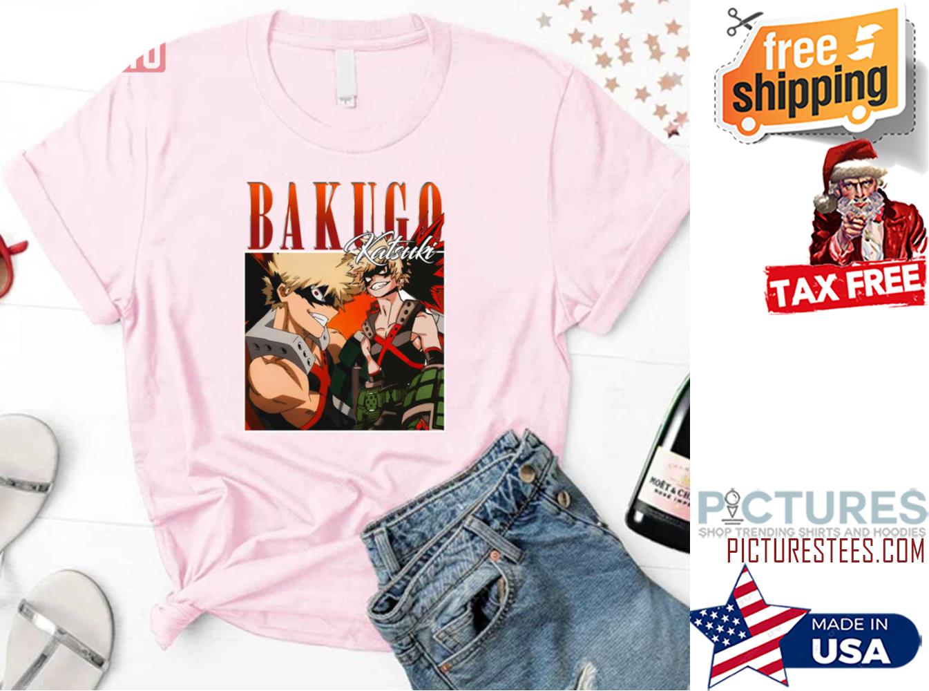 Bakugo Katsuki Anime Homage My Hero Academia shirt