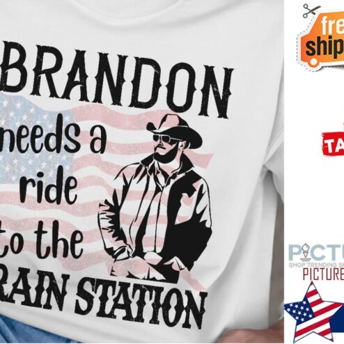 Brandon needs a ride to the Train station american flag shirt