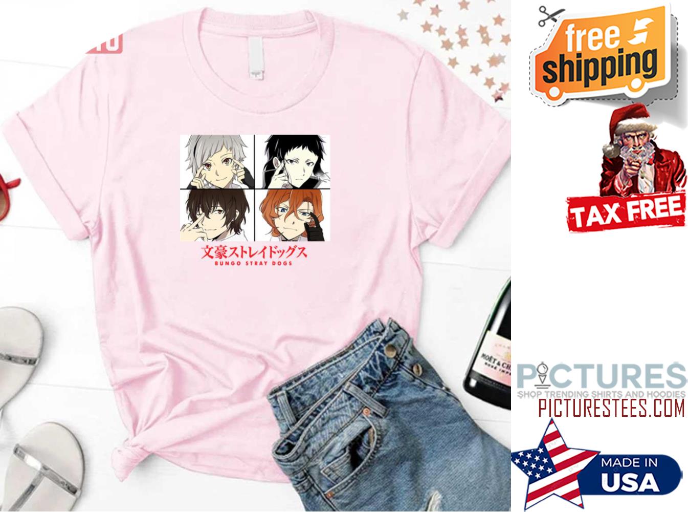 Bungo Stray Dogs Anime Characters shirt