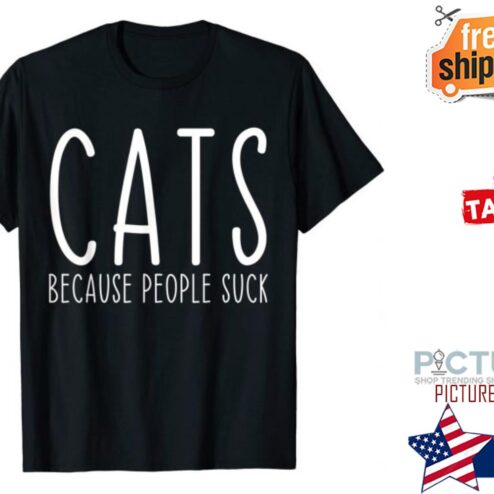 Cats Because People Suck Cat Lover Pet Vintage shirt