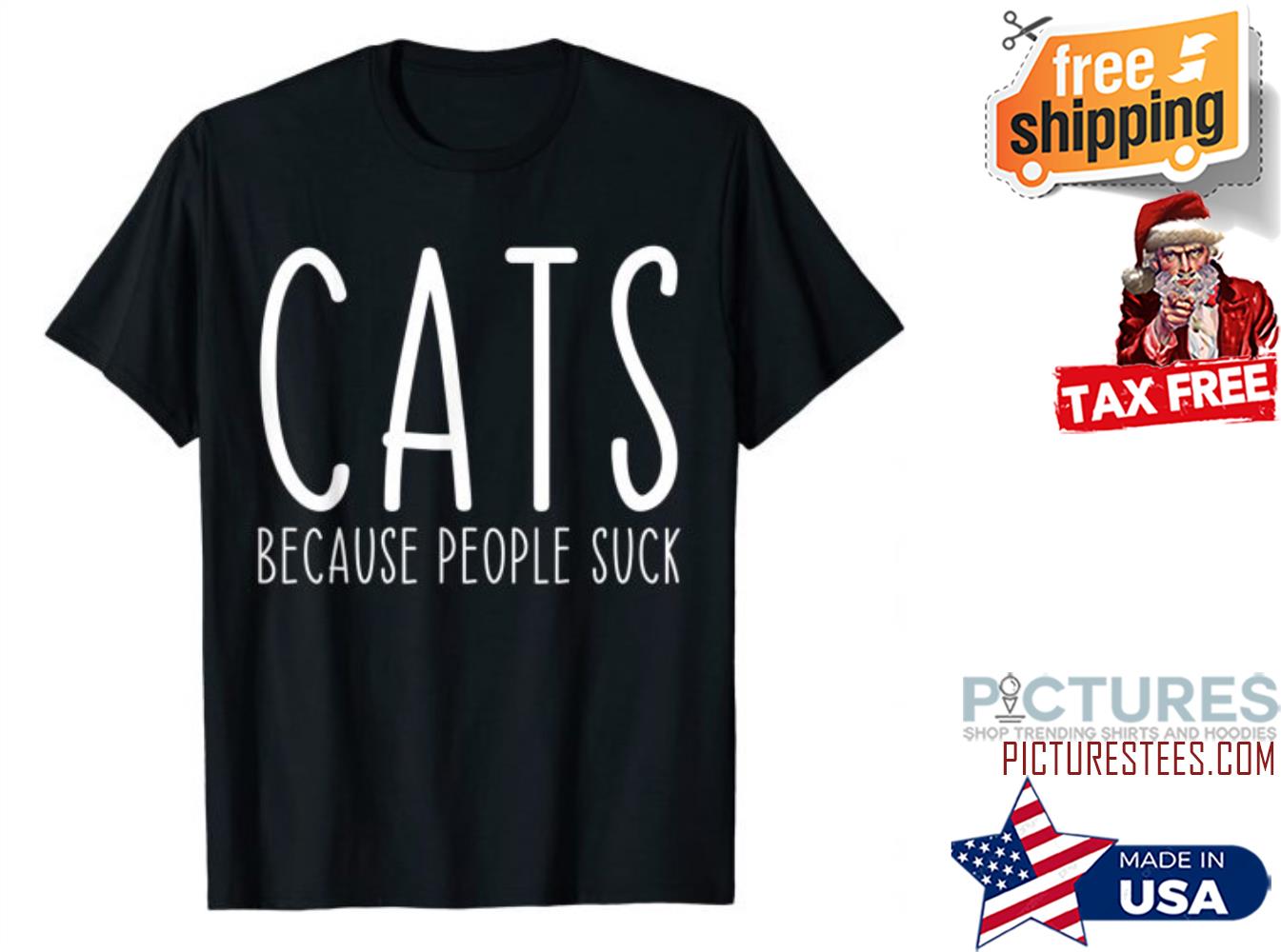 Cats Because People Suck Cat Lover Pet Vintage shirt