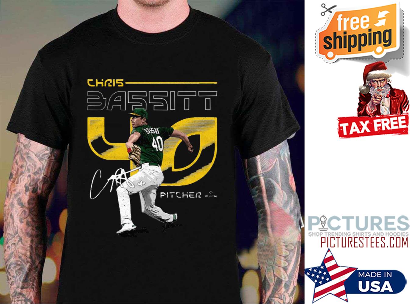 Chris Bassitt Number 40 Signature shirt