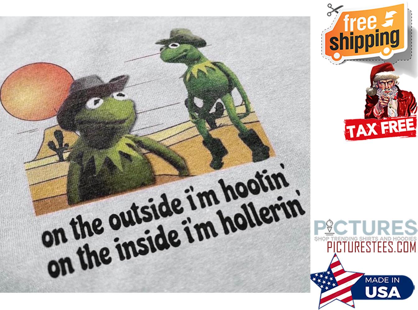 Frog Cowboys on the outside i'm hootin' on the inside i'm hollerin' shirt