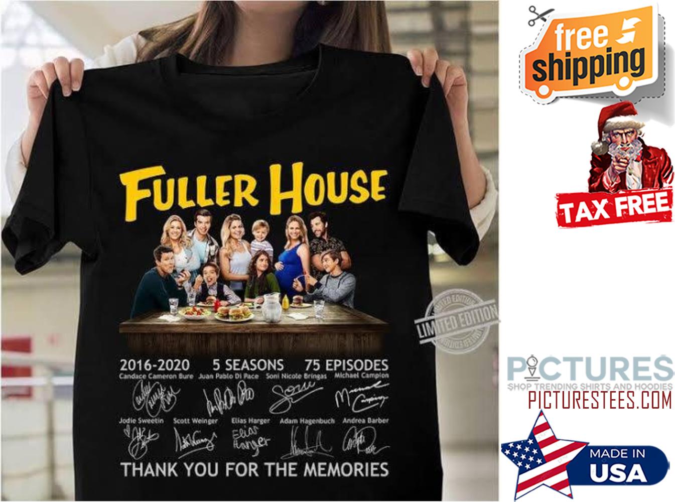 Fuller House 2016-2020 5 seasons 75 episodes thank you for the memories signatures shirt