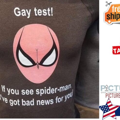 Gay test if you see spider-man i've got bad news for you LGBT shirt