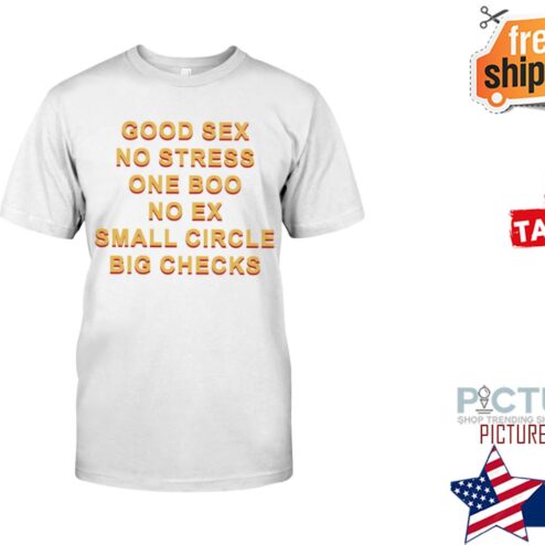 Good sex no stress one boo no ex small circle big checks shirt
