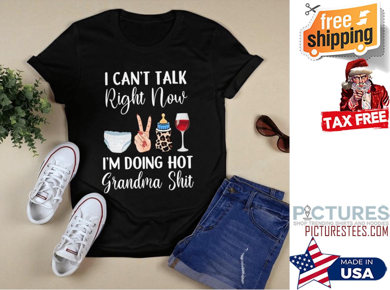 I can't talk right now i'm doing hot grandma shit shirt I can't talk right now i'm doing hot grandma shit shirt