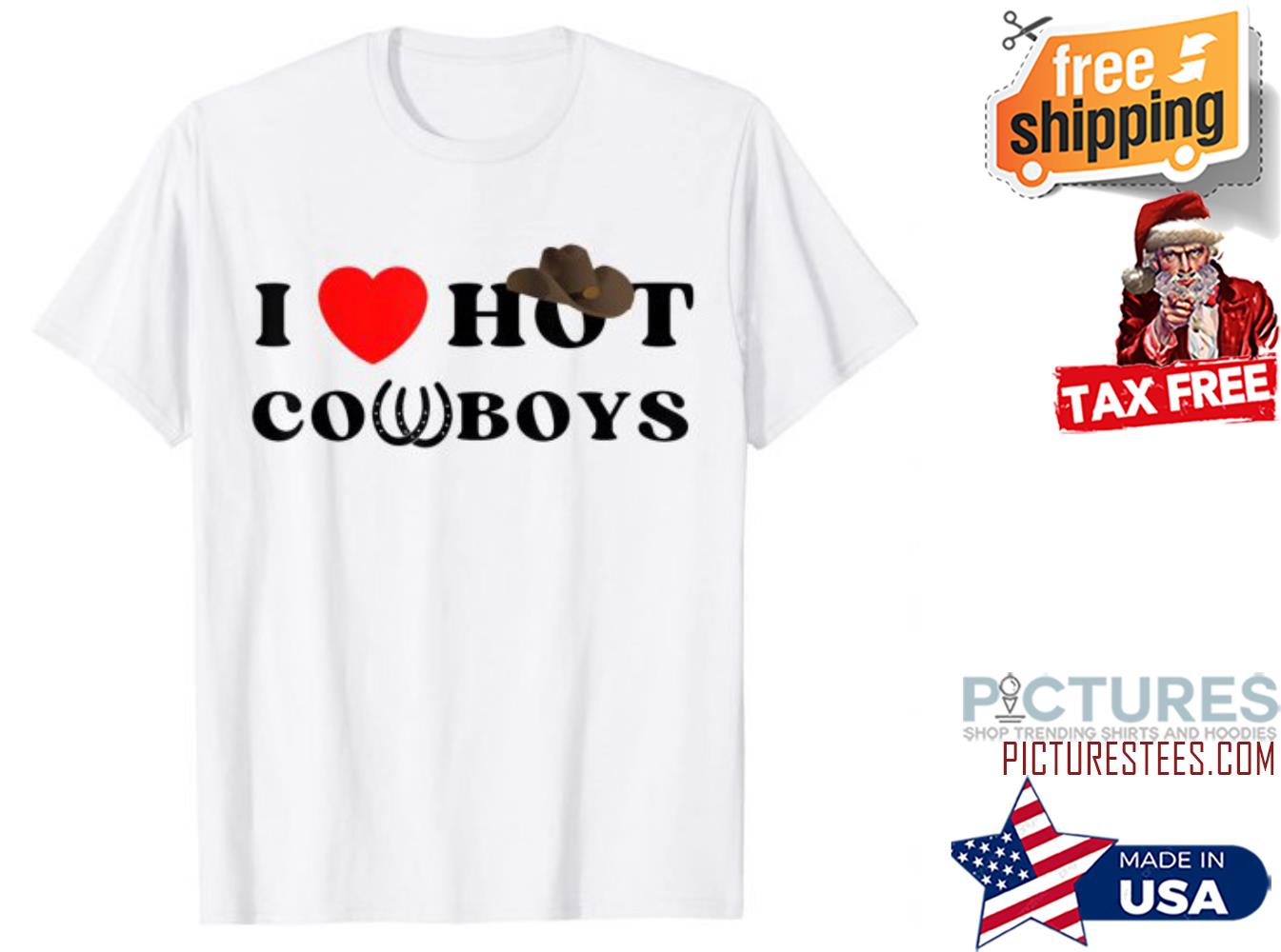 I Love Cowboys. I Heart Cowboys. White Print  Pullover Hoodie for Sale by  luvmhykdesigns