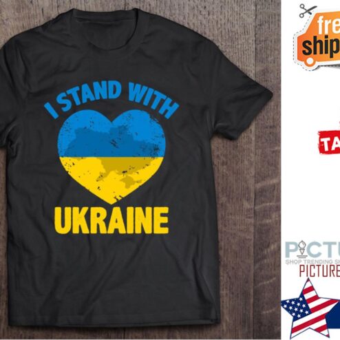 I Stand With Ukraine Map Heart shirt