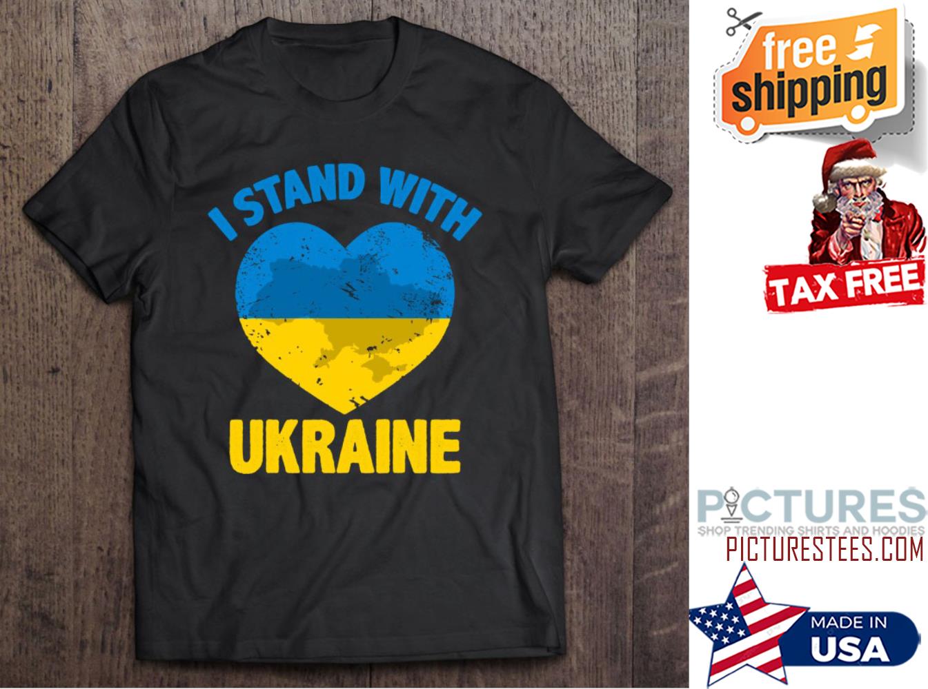 I Stand With Ukraine Map Heart shirt