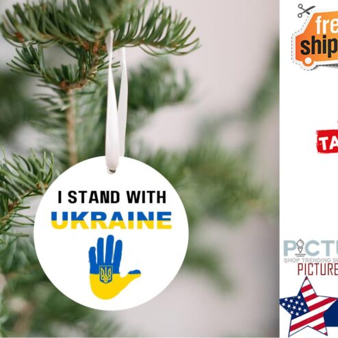 I Stand With Ukraine Pray For Ukrainian Ornament