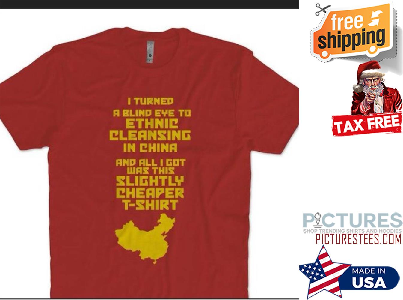 I turned a blind eye to ethnic cleansing in china shirt