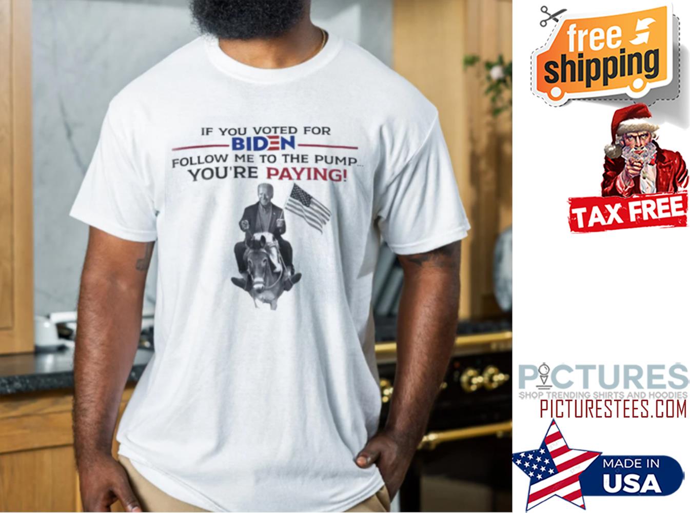 If You Voted For Biden Follow Me To The Pump Youre Paying shirt