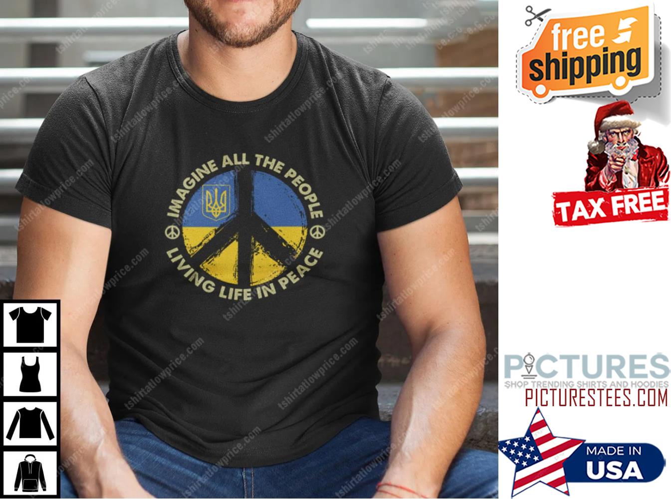 Imagine All The People Living Life In Peace Shirt
