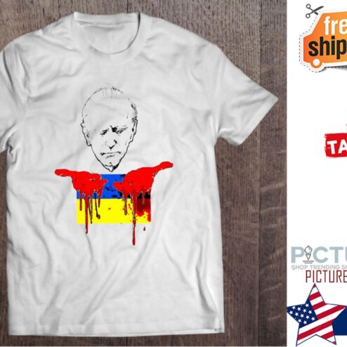 Joe Biden Colored Hands Ukraine Flag shirt