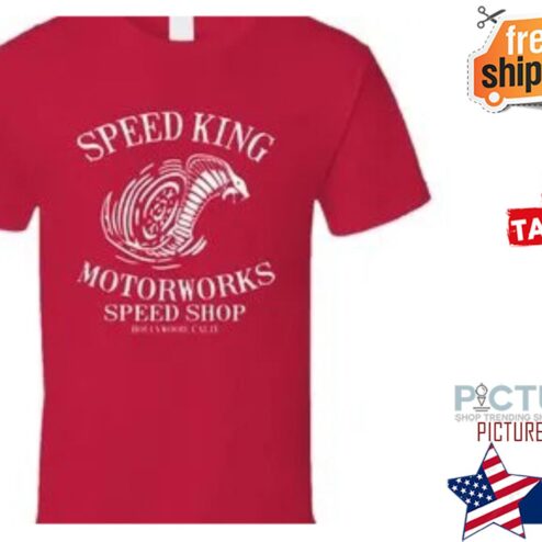 Johnny Lawrence Cobra Kai Inspired Speed King Motorworks Speed Shop Hollywood Cool shirt