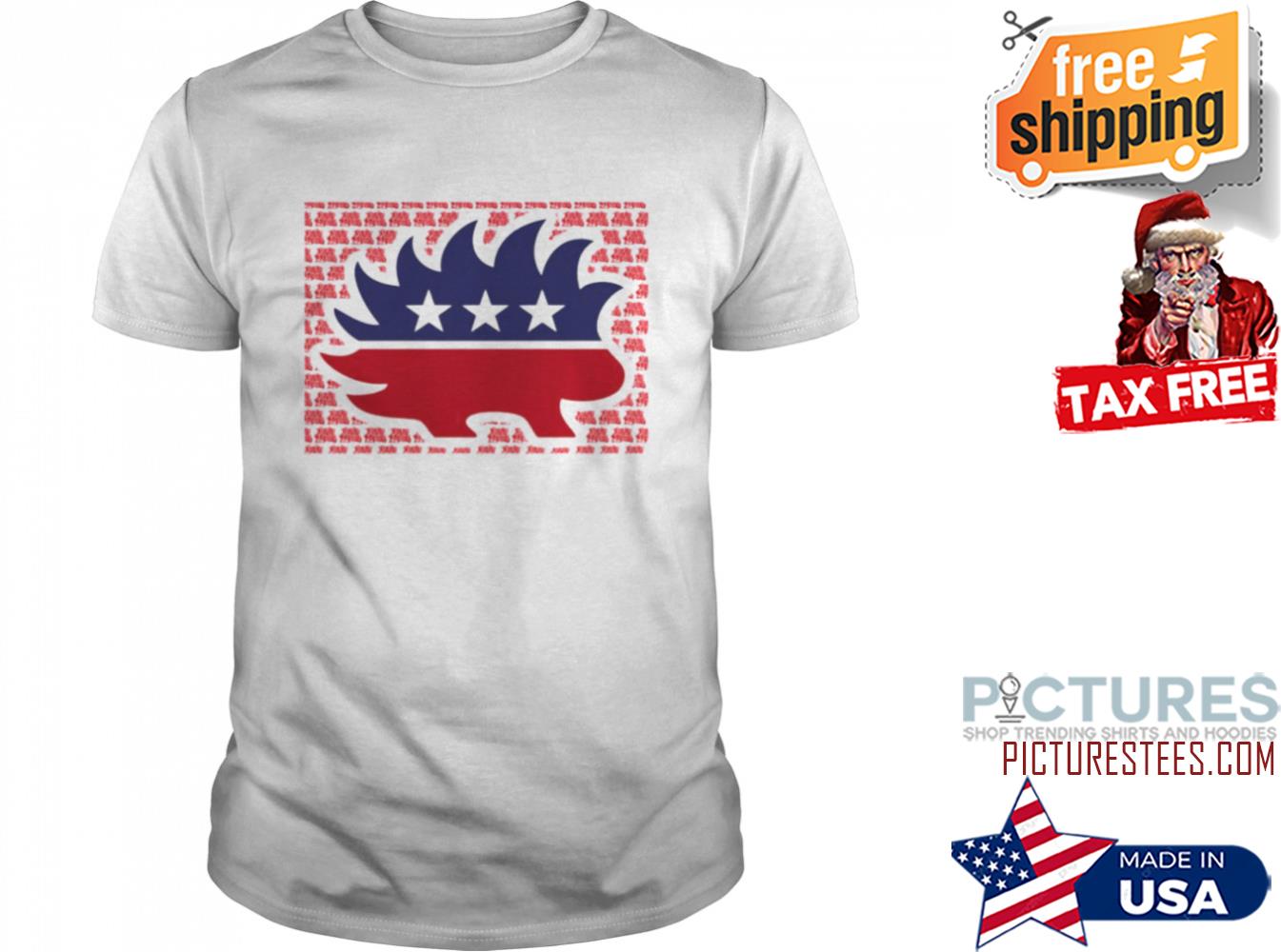 JUMBO PORCUPINE LIBERTARIAN MASCOT SHIRT JUMBO PORCUPINE LIBERTARIAN MASCOT SHIRT