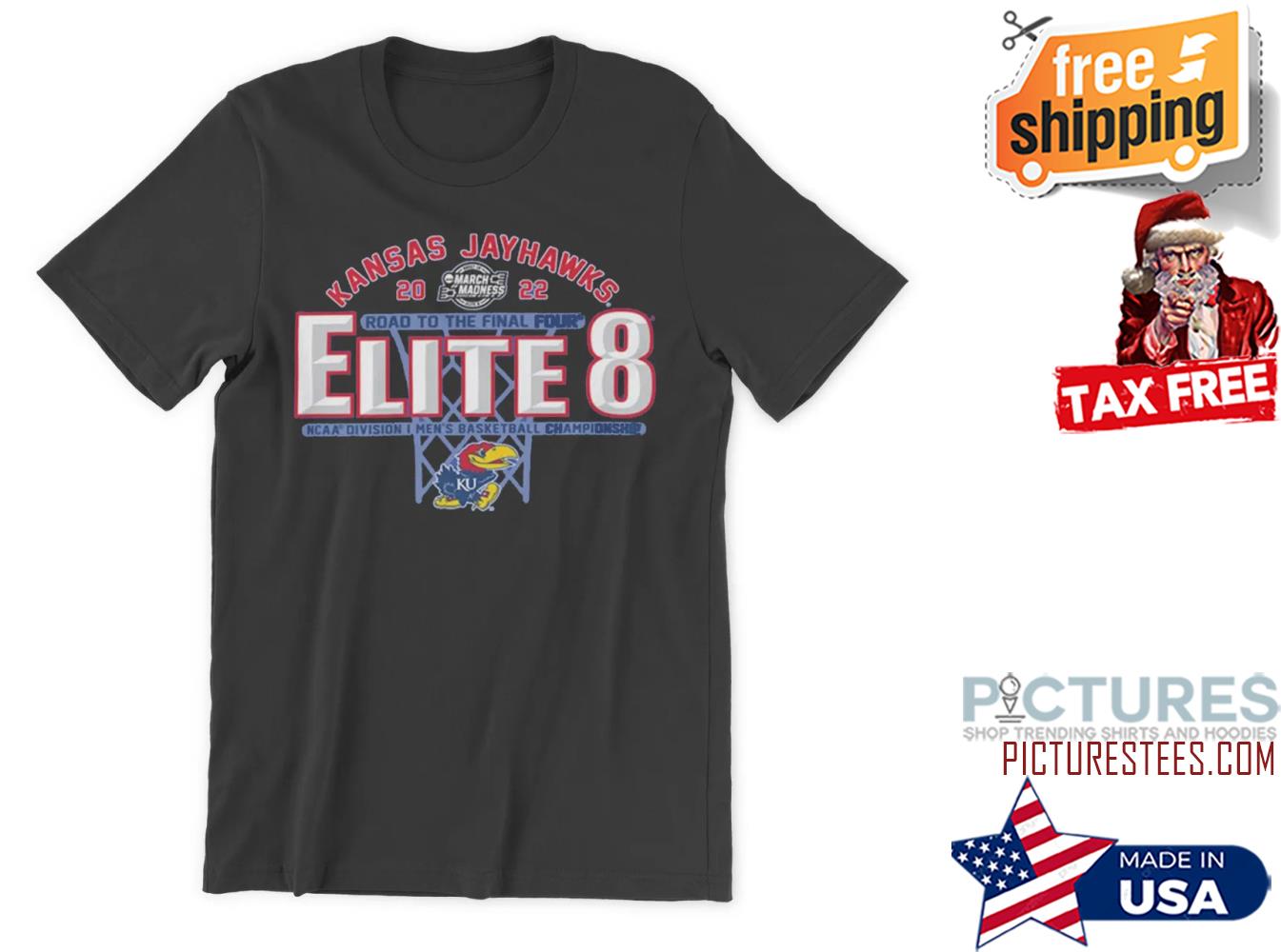 KU Kansas Jayhawks 2022 Road to the Final Four NCAA division I men's basketball Championship shirt