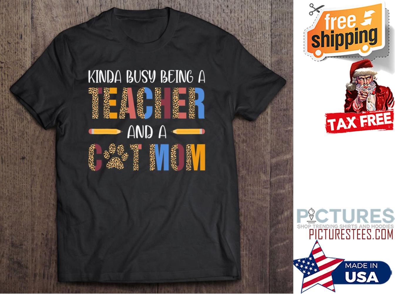 leopard Kinda Busy Being A Teacher And A Cat Mom Mother's day shirt