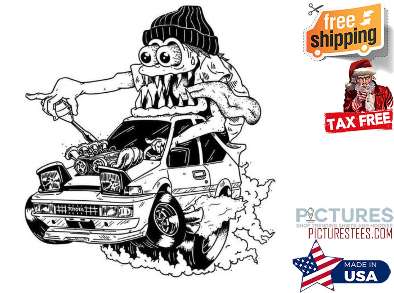 Monster car mechanic shirt