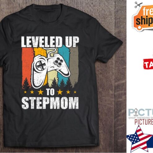 Mother's day Leveled Up To Stepmom Video Gamer shirt