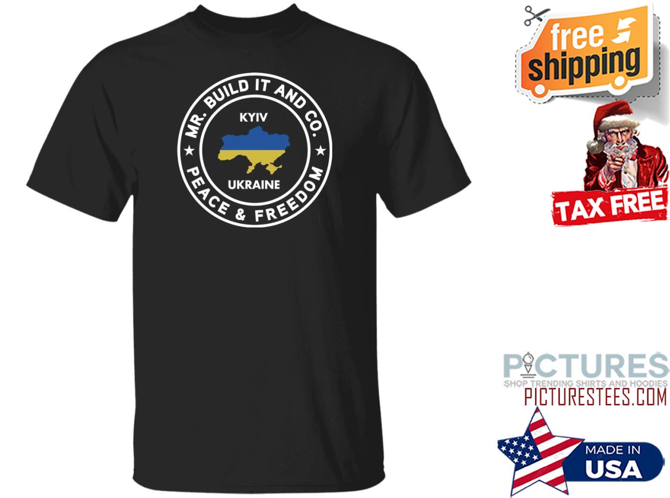 Mr. Build It Merch Mr. Build It Peace And Freedom Shirt