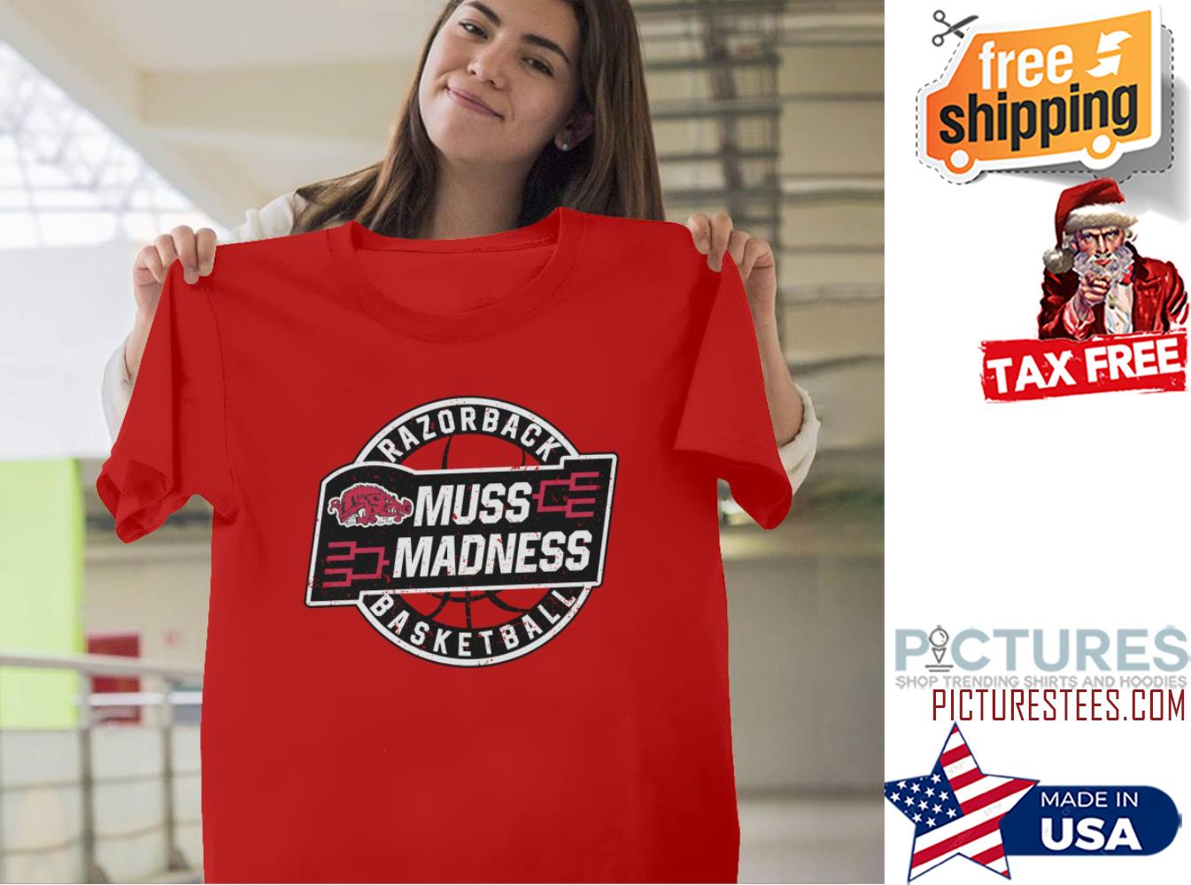 Muss Madness Razor Back Basketball shirt
