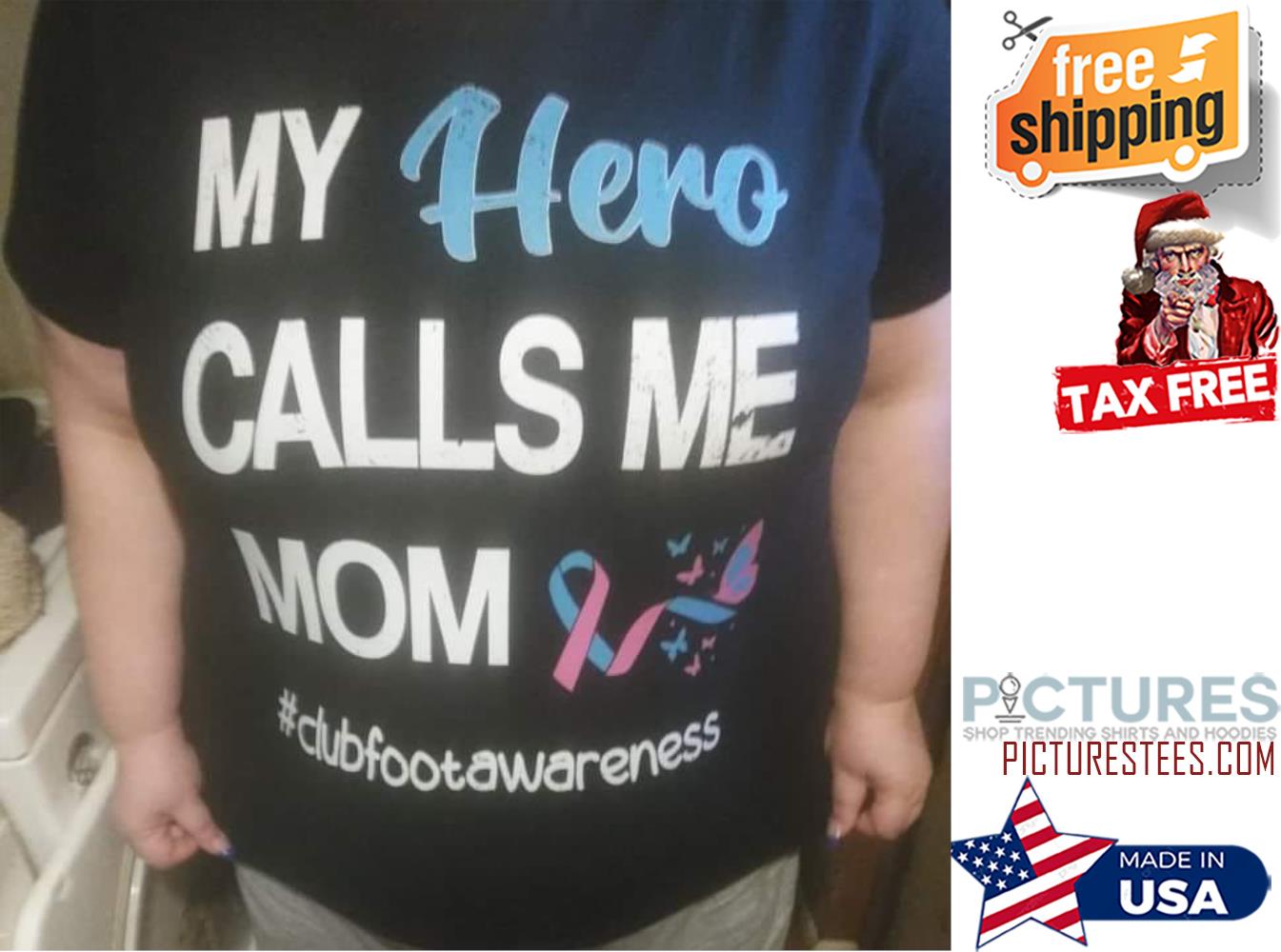 My here calls me mom club foot awareness shirt