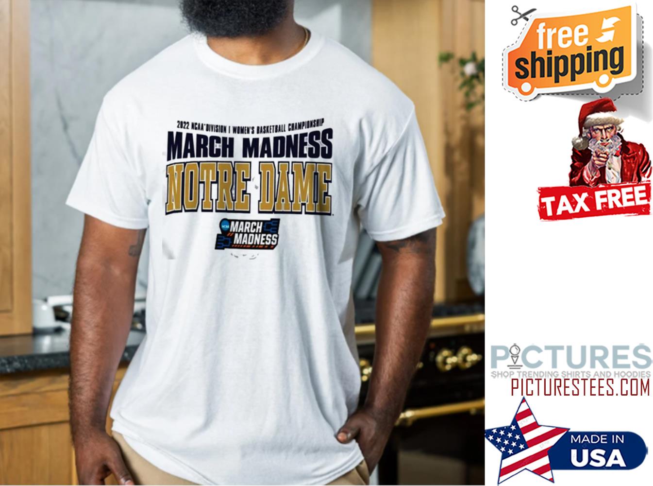 Notre Dame 2022 NCAA Division I Womens Basketball Championship March Madness T-Shirt