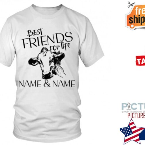 Personalized Cow best friends for life custom name shirt