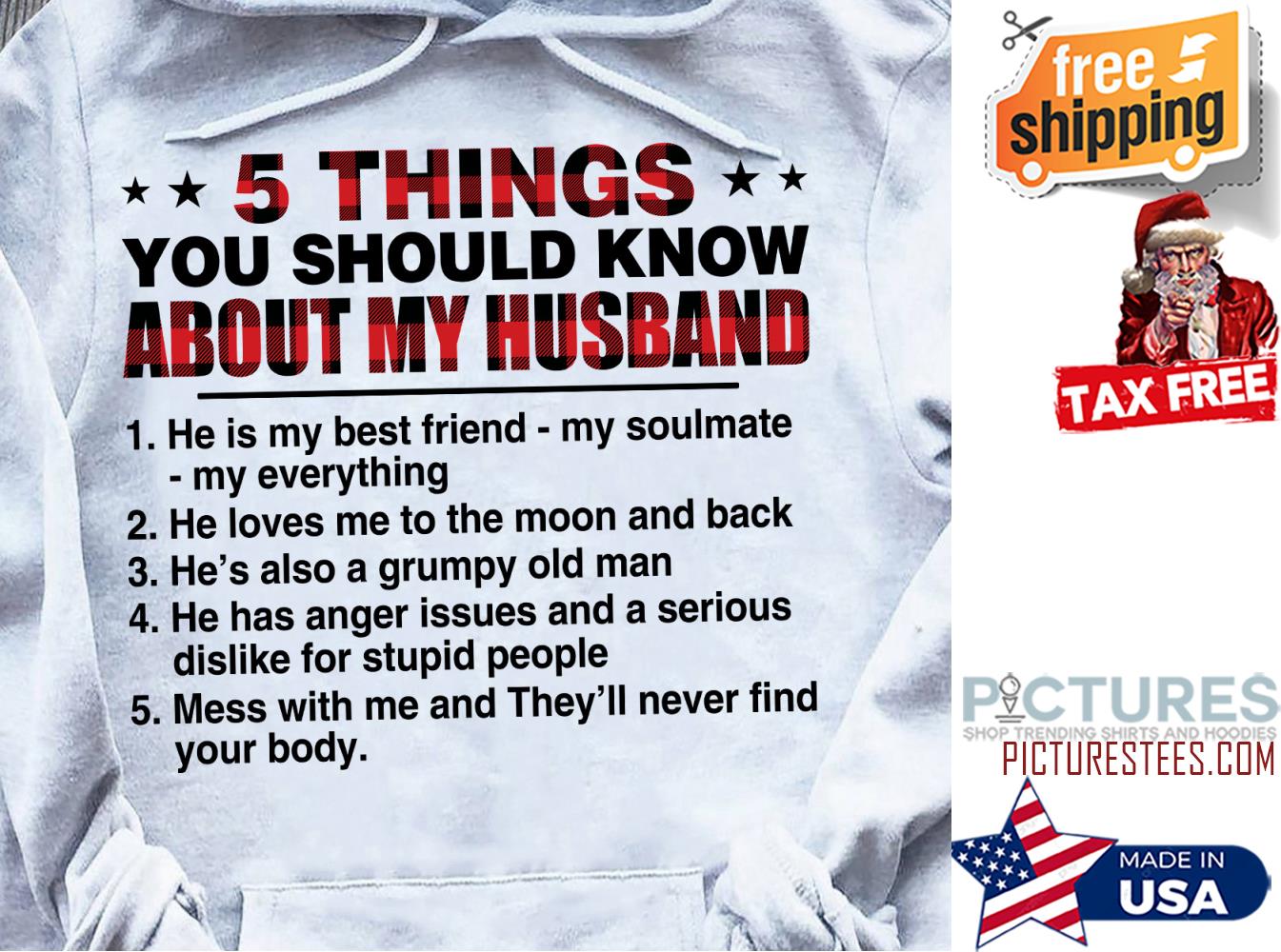 Plaid 5 things you should know about my husband shirt