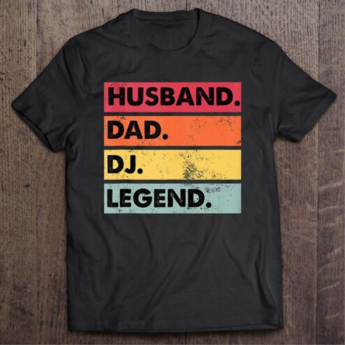 Premium Husband Dad Dj Legend Retro Vintage Father's day shirt