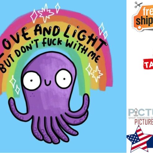 Rainbow love and light but don't duck with me shirt