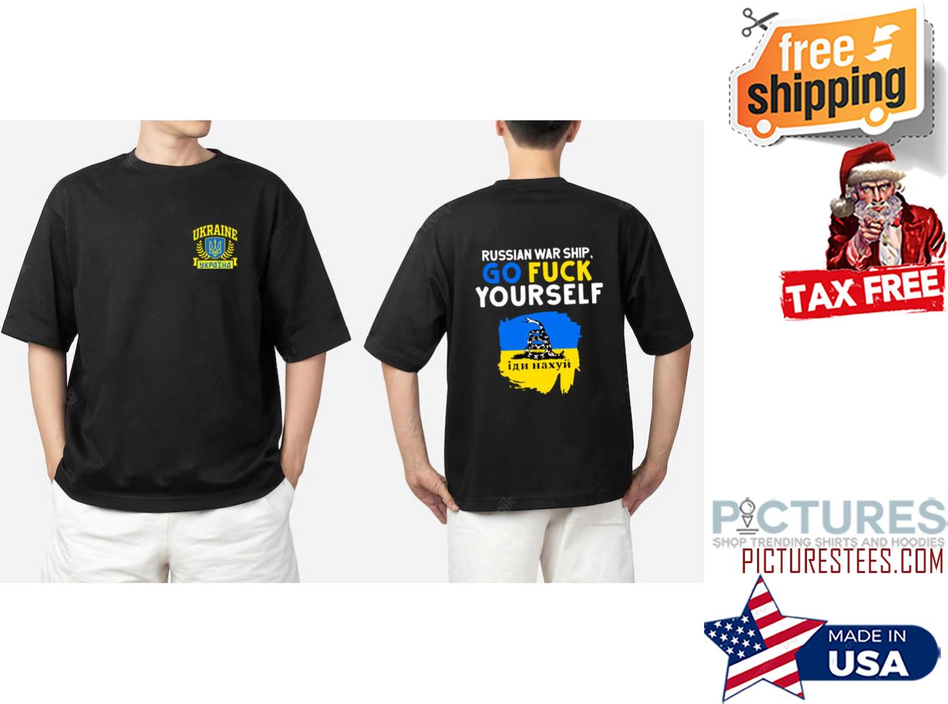 Russian Warship Go F Yourself 2 Sided Shirt