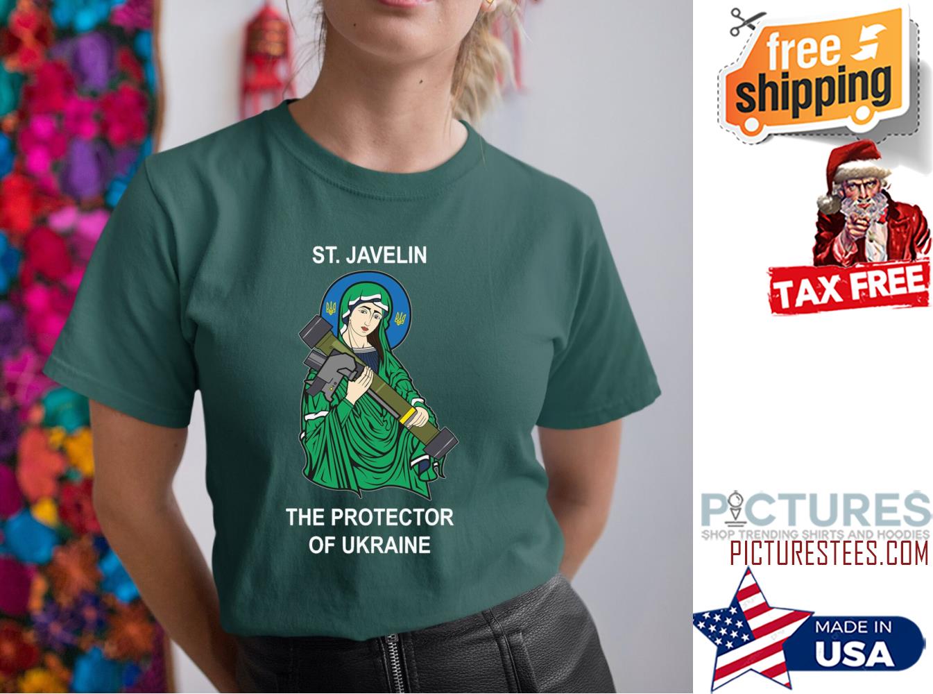 Saint Javelin The Protector Of Ukraine Pray For Ukranian Shirt