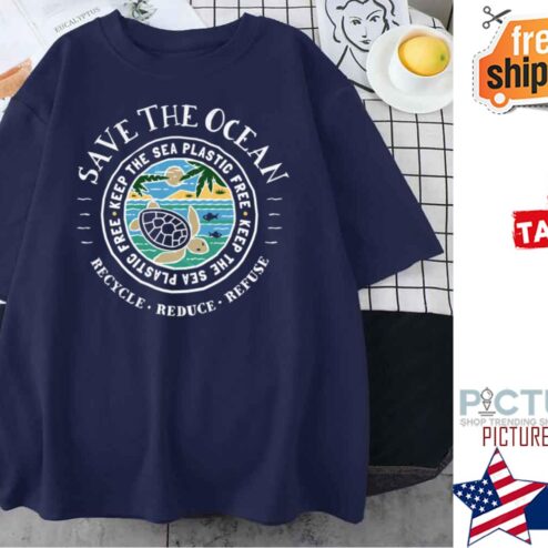 Save The Ocean Keep The Sea Plastic Free Turtle shirt